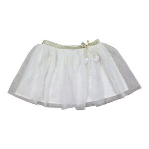 Cynthia Rowley Ivory Tulle Skirt with Gold Trim 5-6 Years